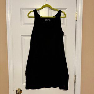 Eddie Bauer Sleeveless 100% Cotton Black Cowl Neck Summer Dress